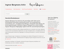 Tablet Screenshot of ingmarbergmanarchives.se